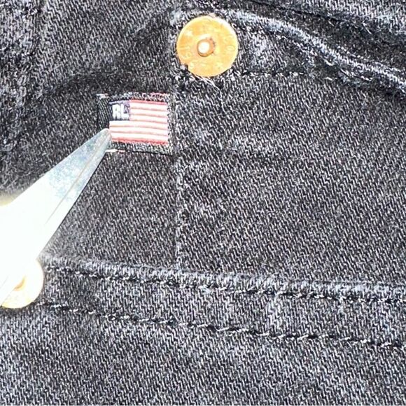 Polo Ralph Lauren Black Denim Jeans Stretch Boot Cut Sz 12 - Picture 8 of 10